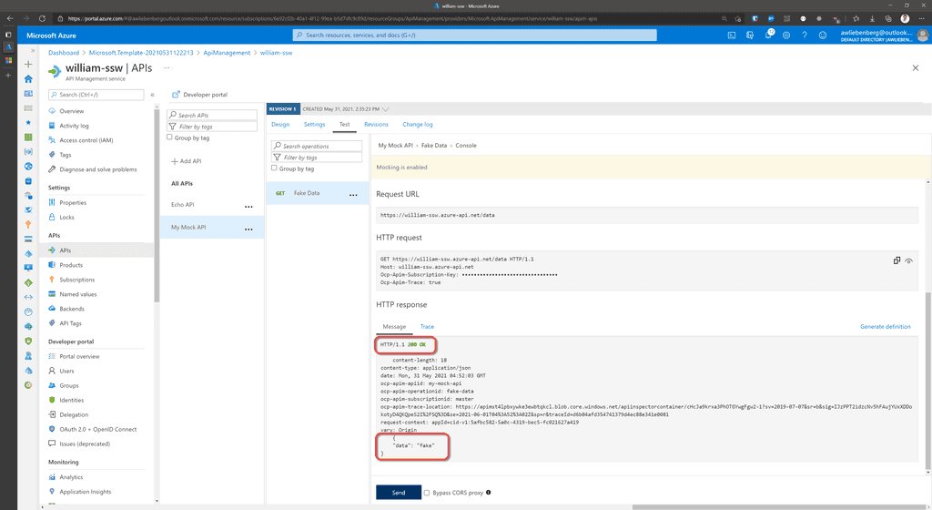 step9 inspect mocked api reponse