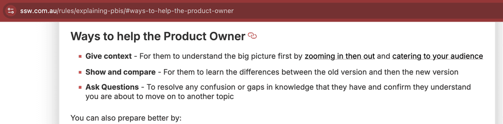 heading anchor link good example