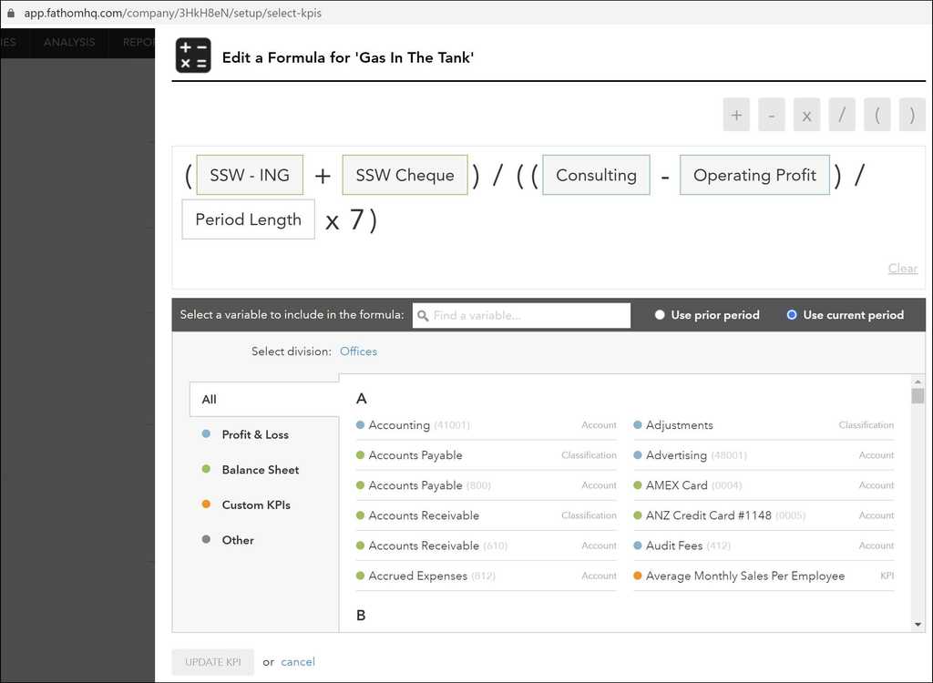 fathom kpi builder