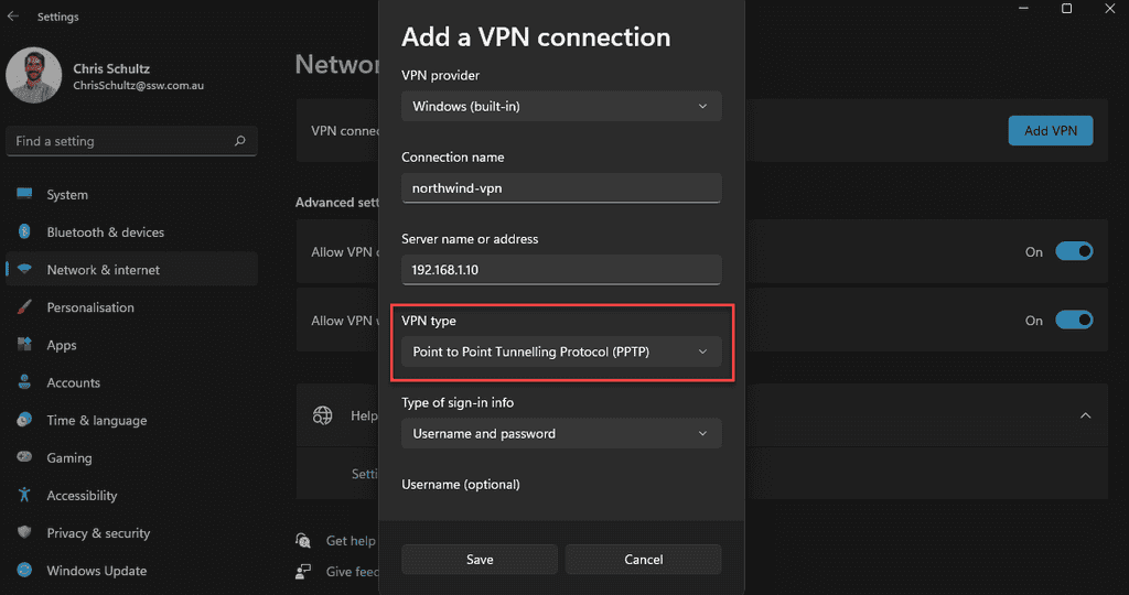 vpn pptp