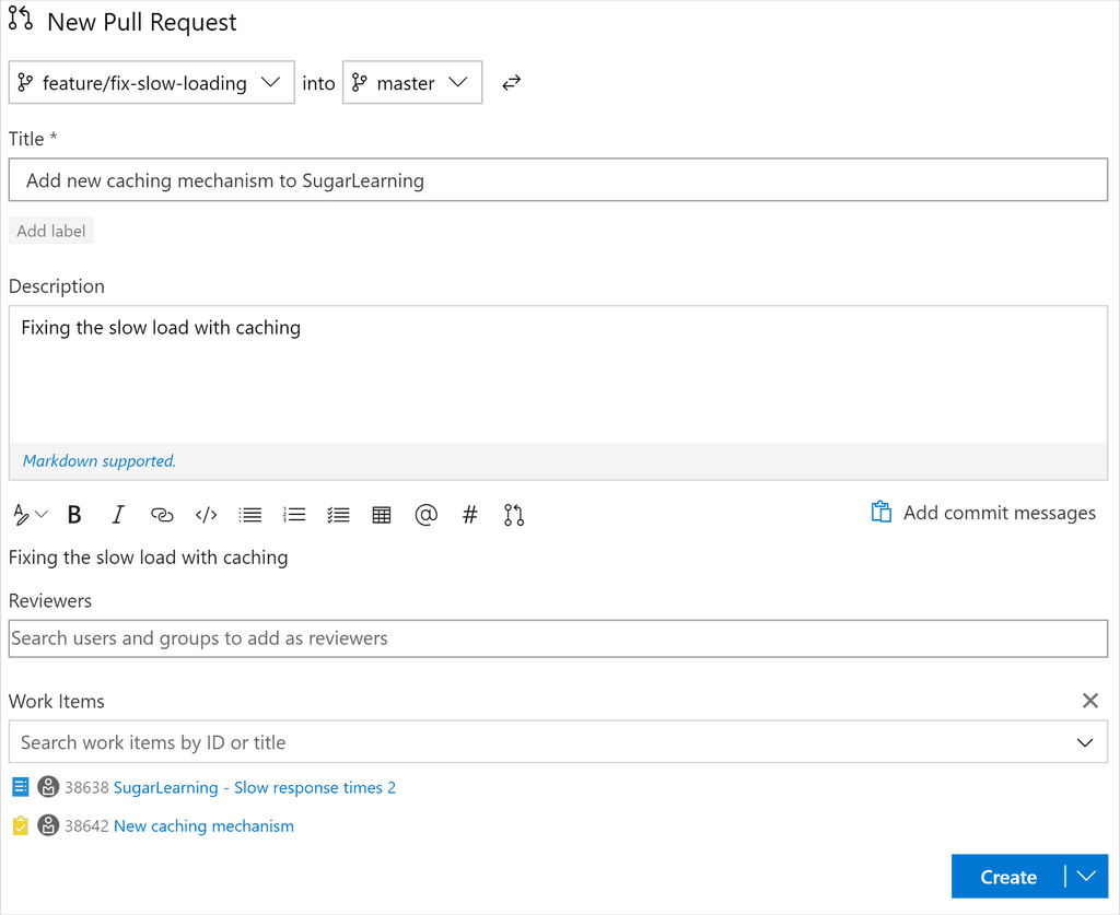 pr for feature branch