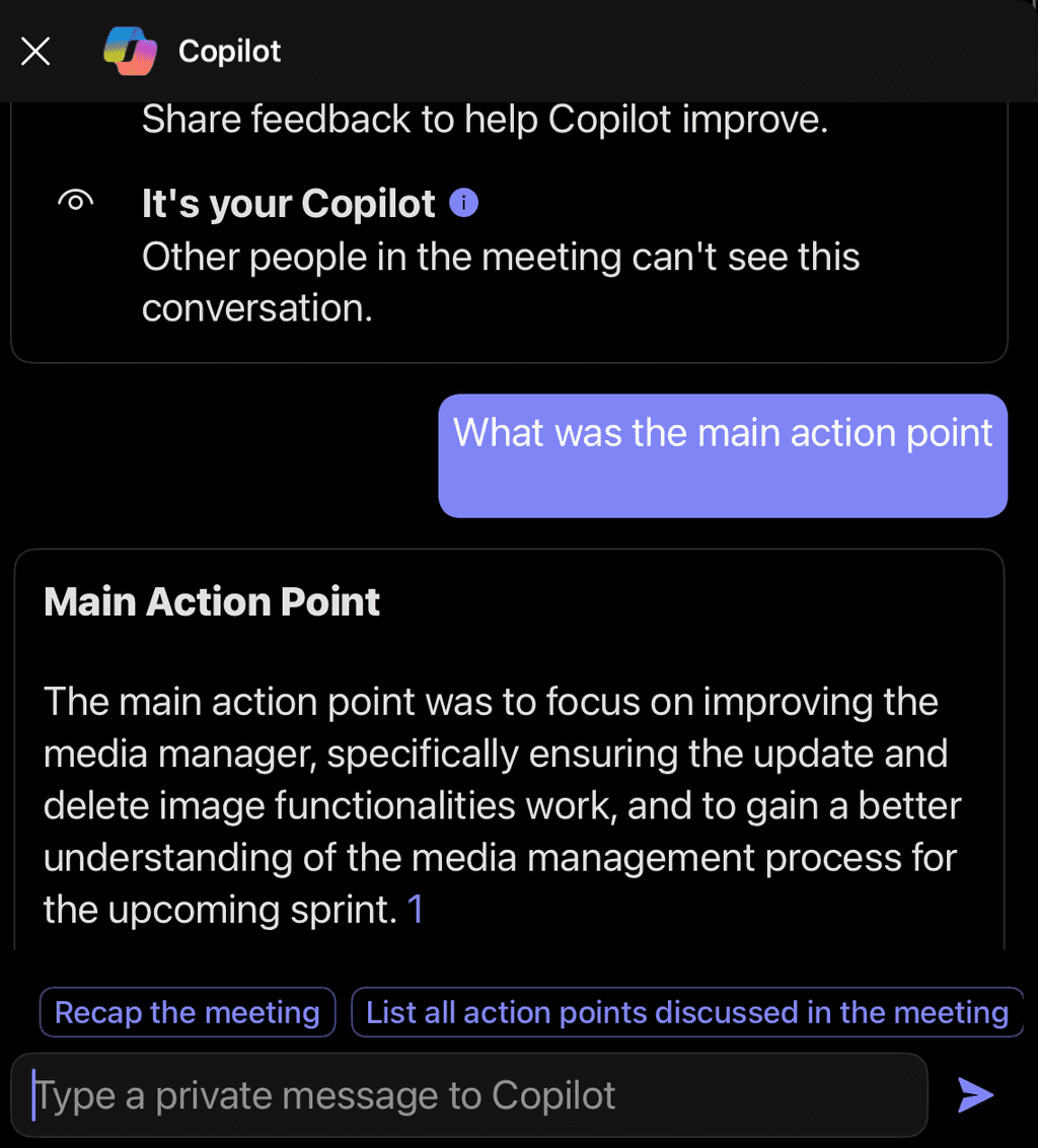 main action point